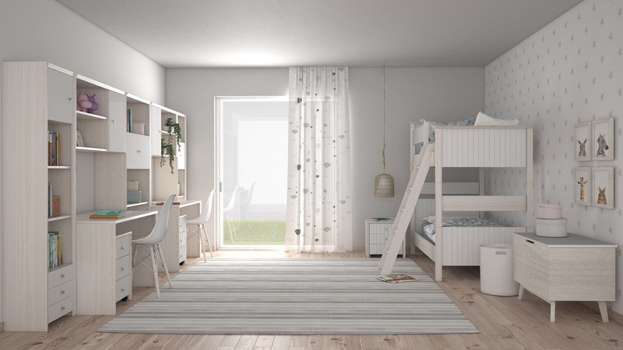 Kids bedroom composition