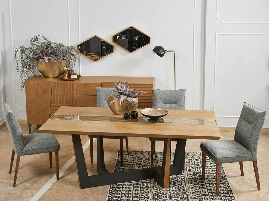 Dining Table Stripes