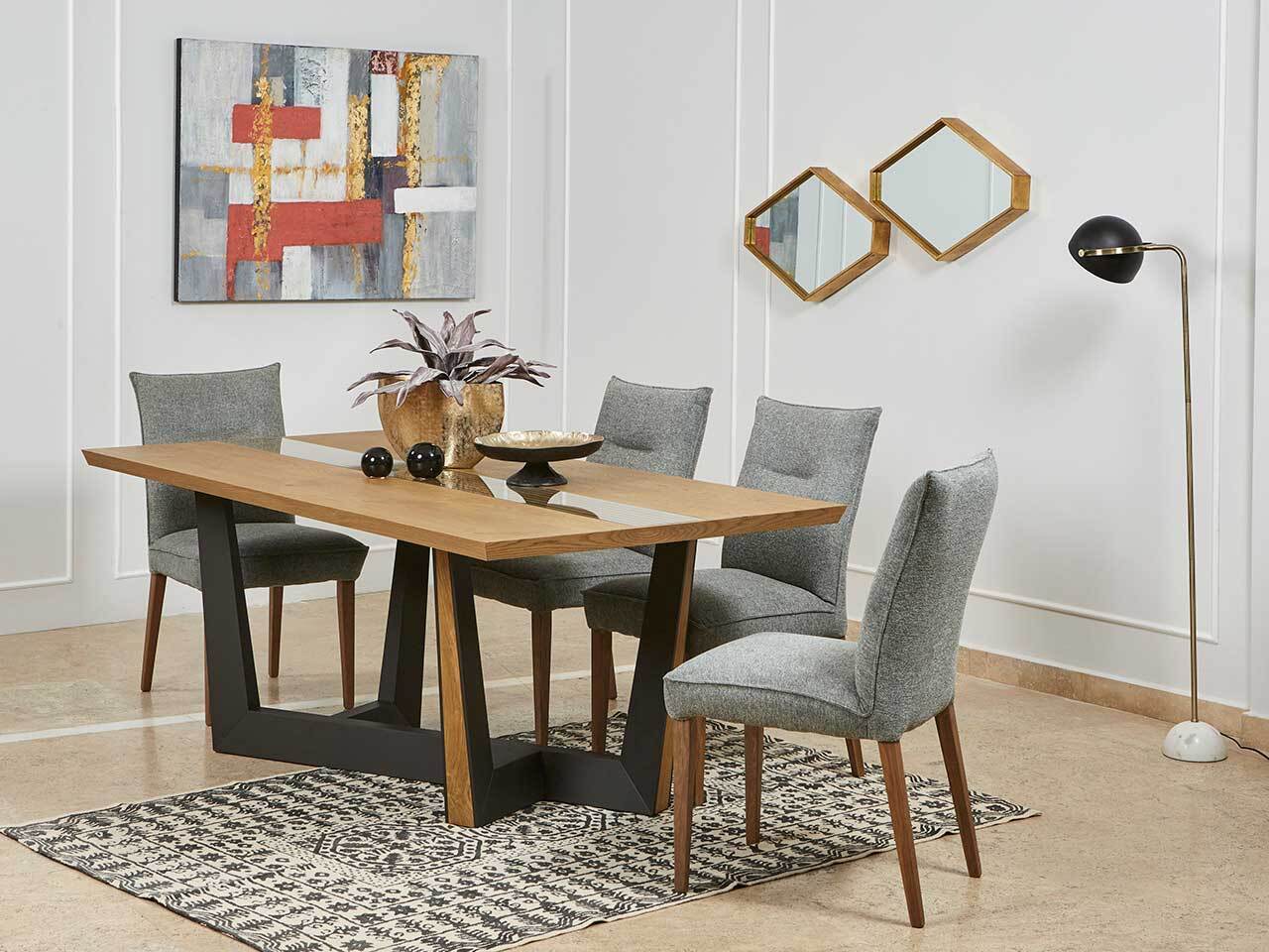 Dining Table Stripes