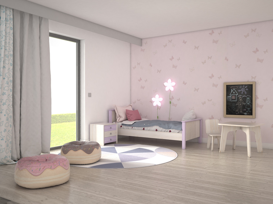 Kids bedroom composition