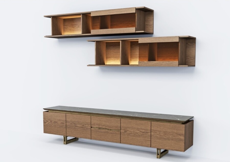 Tv wall unit set Emelia