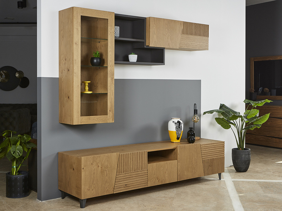 Tv wall unit set Carving