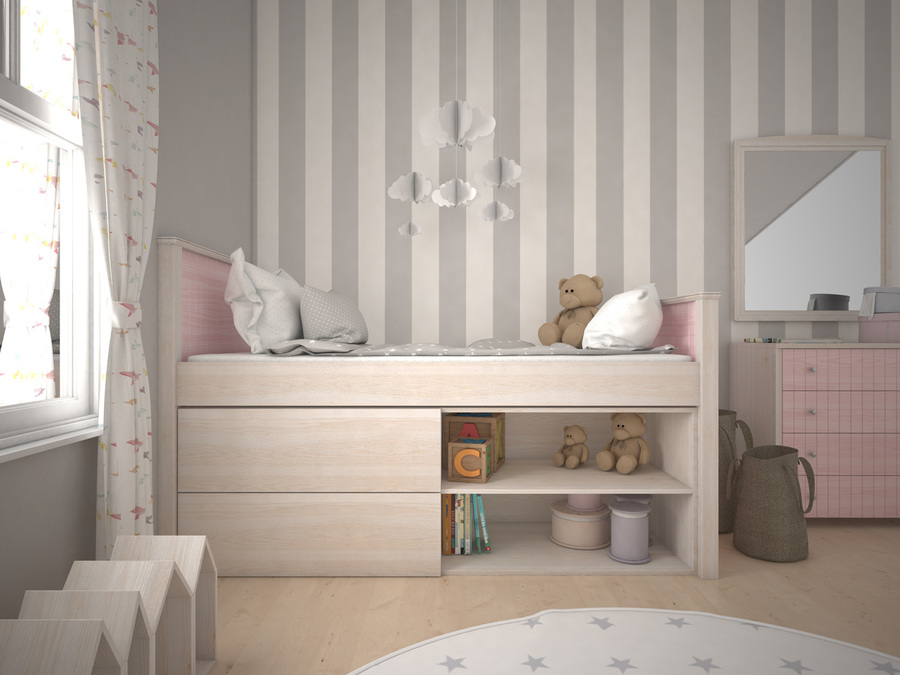 Kids bedroom composition