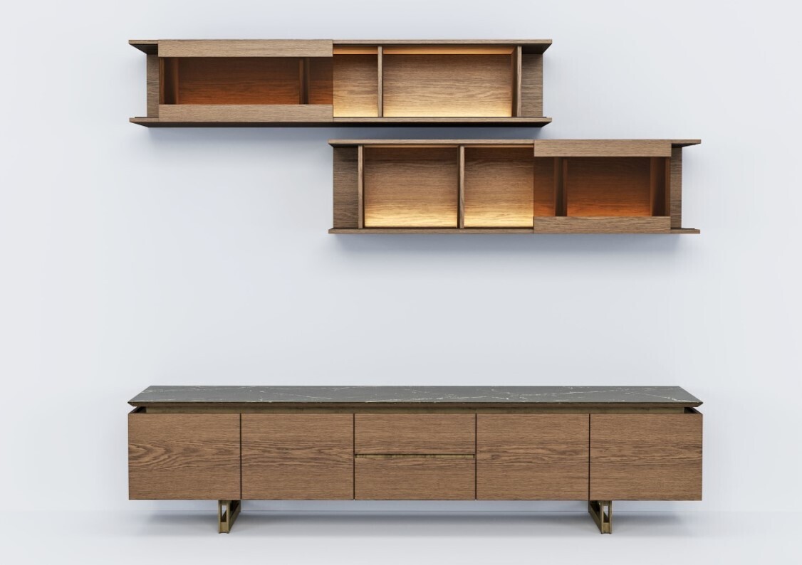 Tv wall unit set Emelia